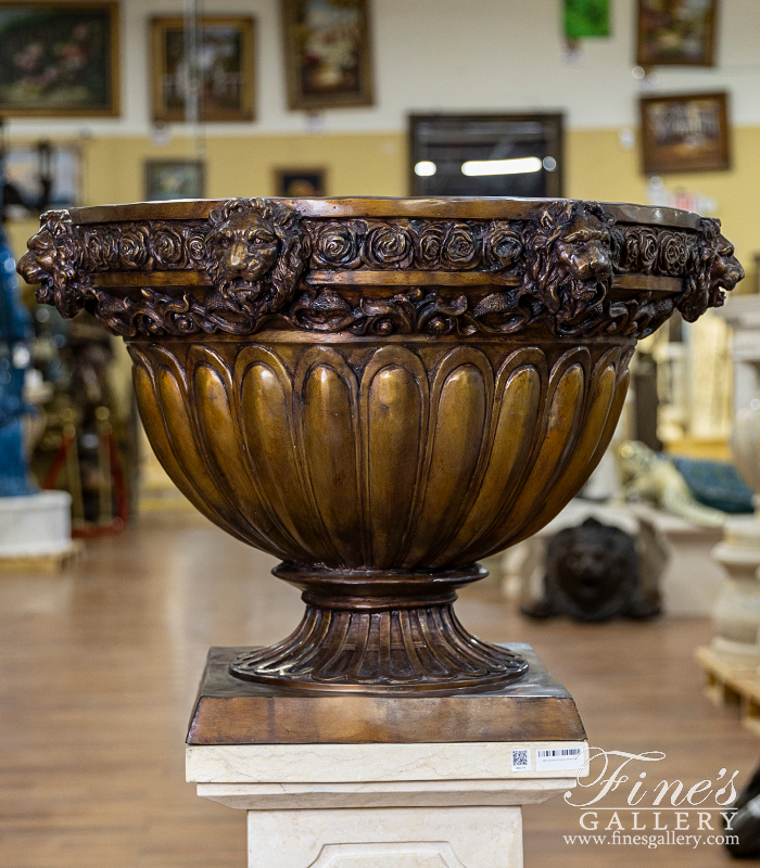 Search Result For Bronze Planters  - Bronze Majesty Planter Pair - BP-1185